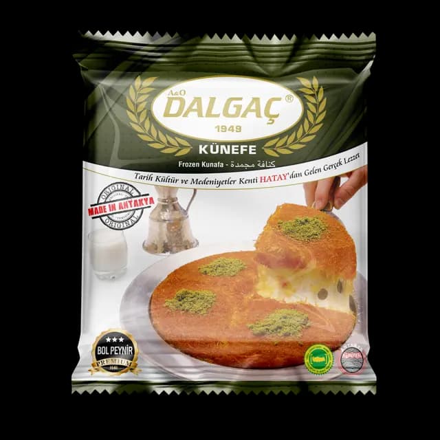 Dondurulmuş Peynirli-Fıstıklı Kadayıf 4 Kişilik Pişmemiş 600 Gr (18'li paket)