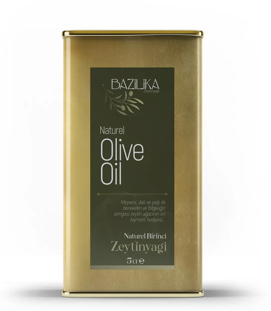 Bazilika Silver Ödüllü Erken Hasat Soğuk Sıkım Natürel Birinci Zeytinyağı 5 Litre resmi