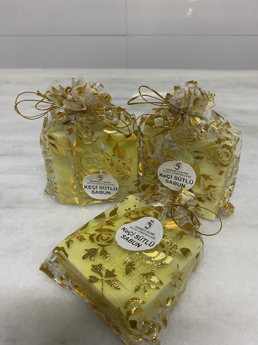 BİTKİSEL KEÇİ SÜTLÜ SABUN (TANE 160 GR) resmi