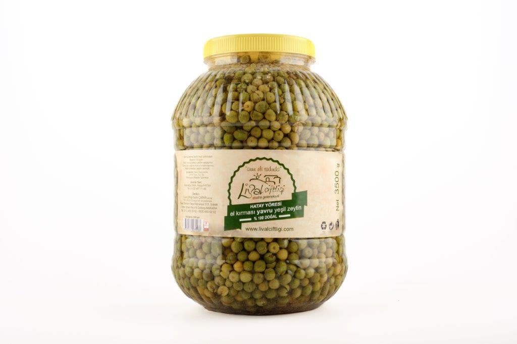 El kırması YAVRU halhali yeşil zeytin net 3,5 kg pet