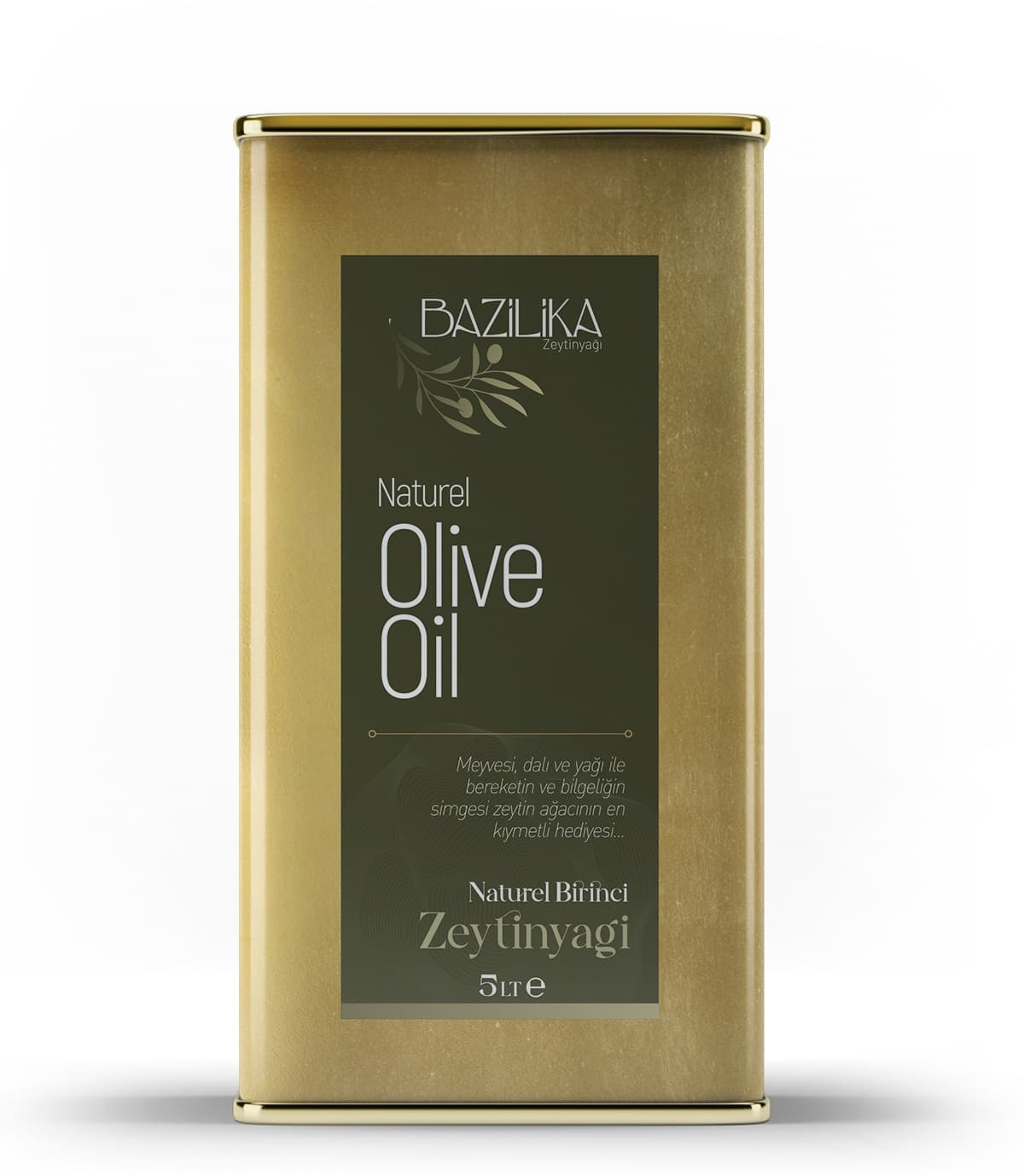 Bazilika Silver Ödüllü Erken Hasat Soğuk Sıkım Natürel Birinci Zeytinyağı 5 Litre