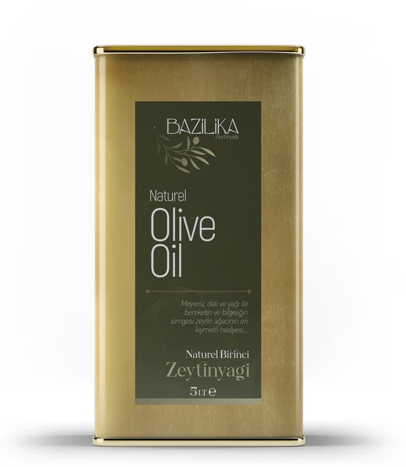 Bazilika Silver Ödüllü Erken Hasat Soğuk Sıkım Natürel Birinci Zeytinyağı 5 Litre resmi