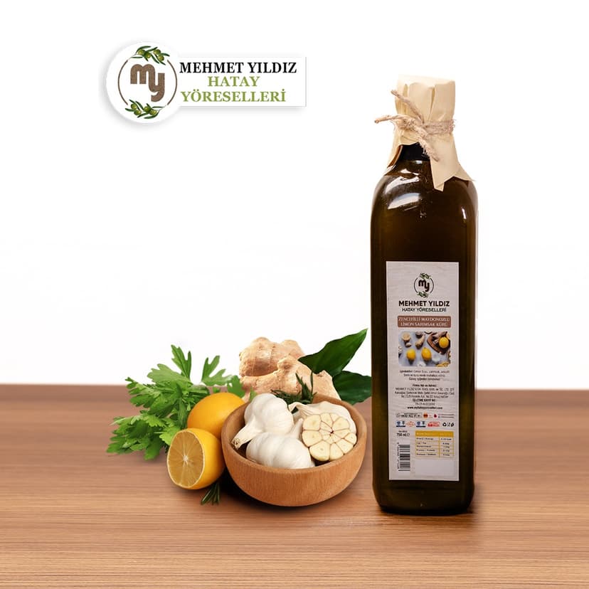 ZENCEFİLLİ MAYDONOZLU LİMON SARIMSAK KÜRÜ 750 ML resmi