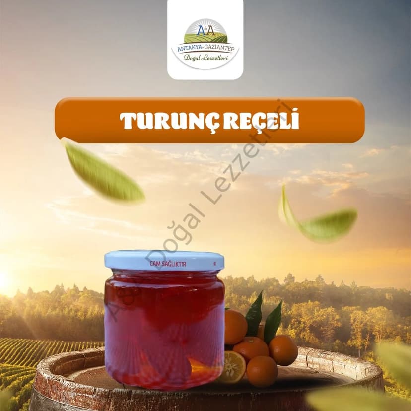 TURUNÇ REÇELİ - 450 GR CAM KAVANOZ resmi