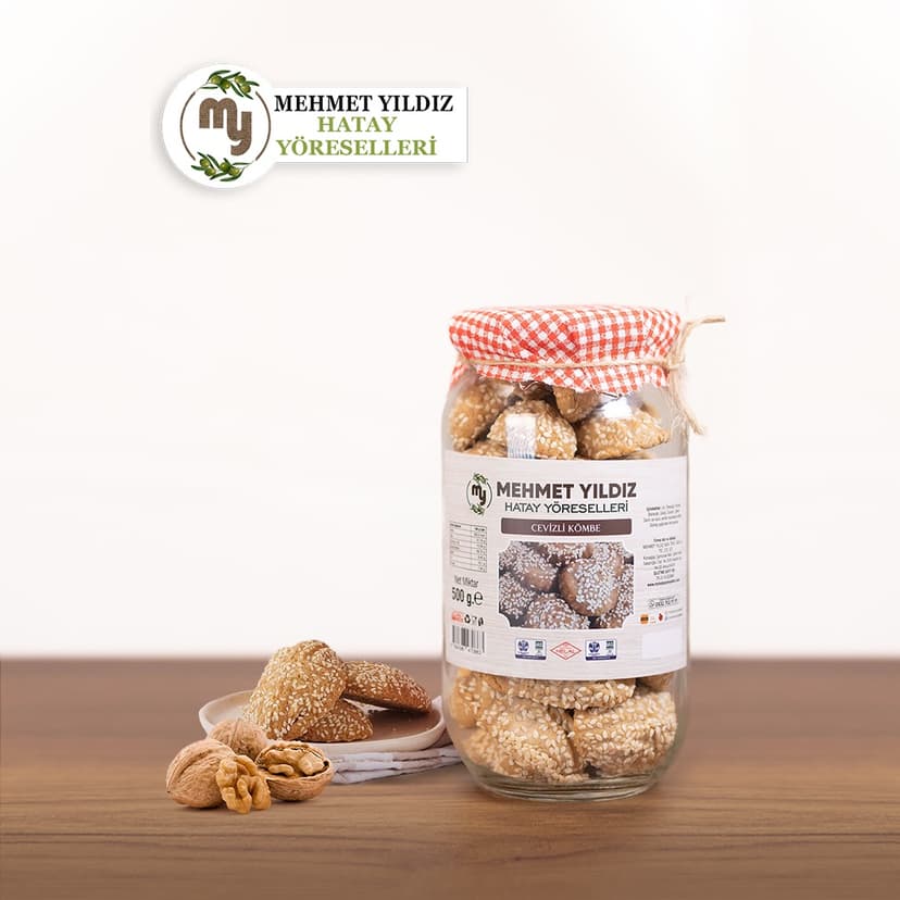 CEVİZLİ KÖMBE 500 GR CAM resmi