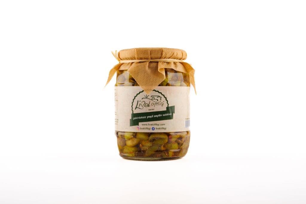 El kırması topak halhali zeytin net 600 gr cam kavanoz