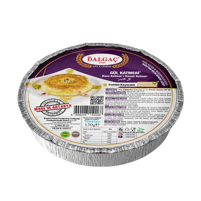 Dondurulmuş Fıstıklı-Kaymaklı Gül Katmeri 30 adet