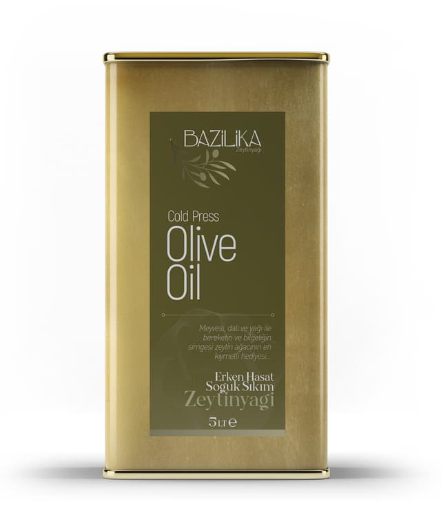 Bazilika Silver Ödüllü Erken Hasat Soğuk Sıkım Natürel Zeytinyağı 5 Litre
