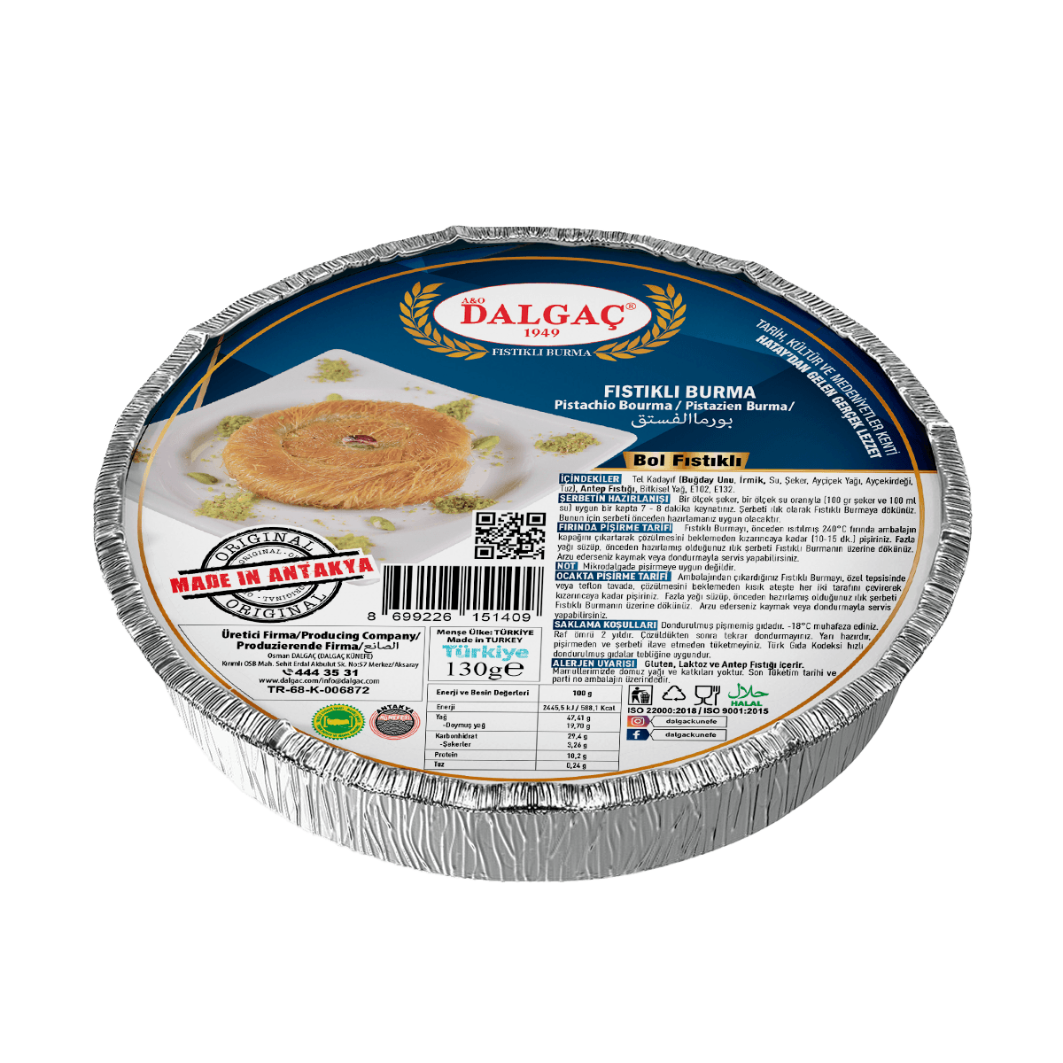Fıstıklı Burma 130 Gr (90 Adet)