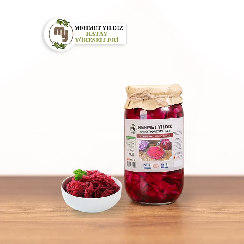 EV YAPIMI MOR LAHANA TURŞUSU 600 GR resmi