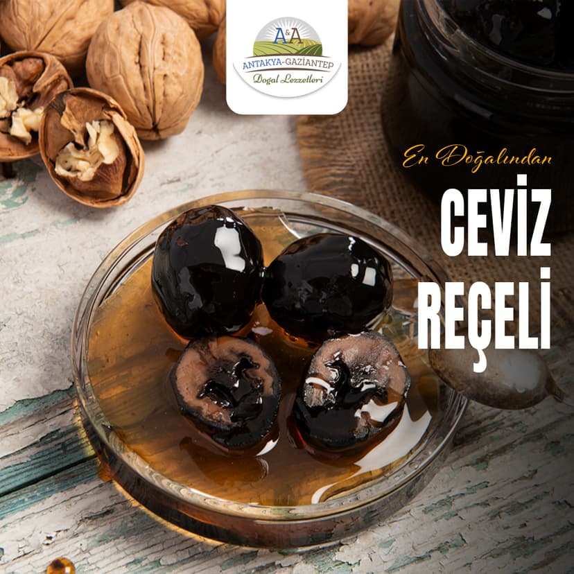 CEVİZ REÇELİ - 450 GR. CAM KAVANOZ resmi