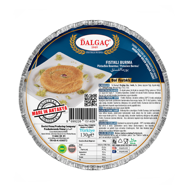 Fıstıklı Burma 130 Gr (60 Adet)