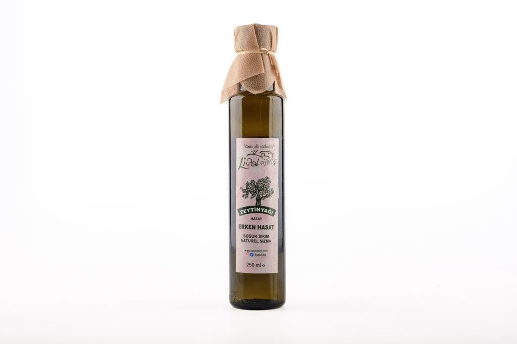 Erken Hasat Soğuk Sıkım naturel sızma zeytinyağı 250 ml cam şişe