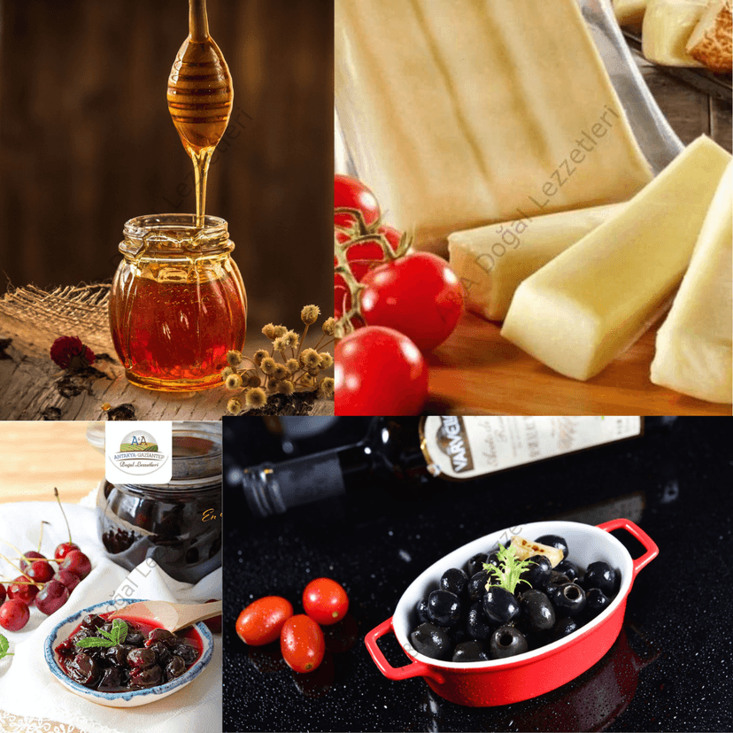 KAHVALTI PAKETİ, 4 PEYNİR, TEREYAĞ, BAL, ZEYTİN, REÇEL, STRAFOR, KARGO DAHİL resmi