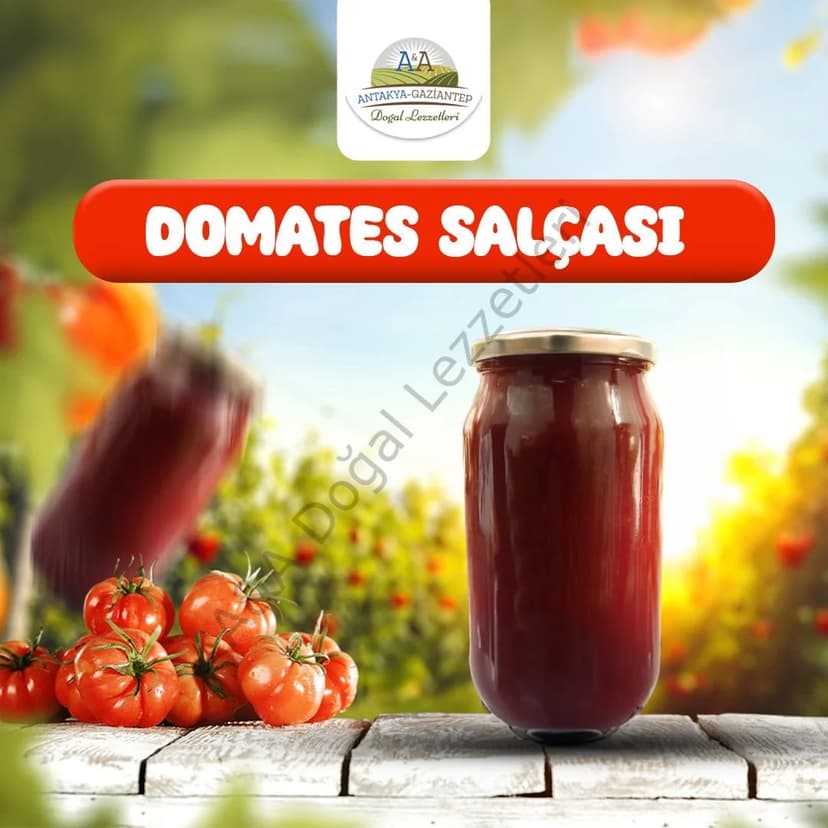 DOMATES SALÇASI 1 KG CAM KAVANOZ resmi
