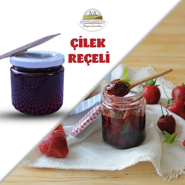 ÇİLEK REÇELİ 450 GR CAM KAVANOZ