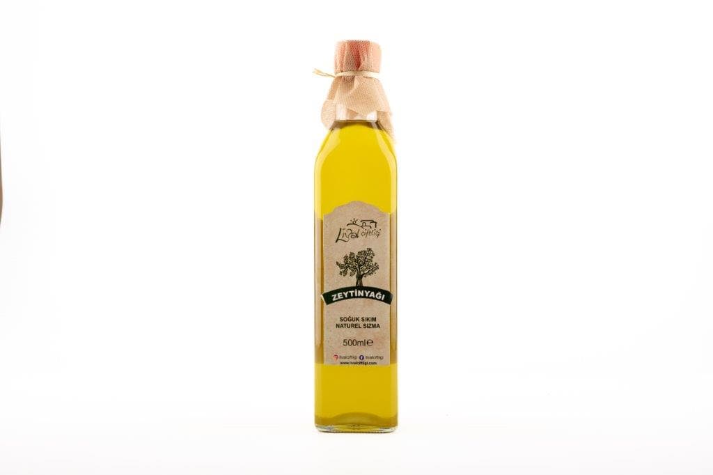 Ilık sıkım (40-45 derece) naturel birinci Zeytinyağı 500ml cam şişe