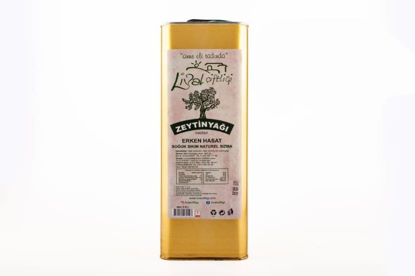 Erken Hasat Soğuk Sıkım naturel sızma zeytinyağı 5 Lt. teneke resmi