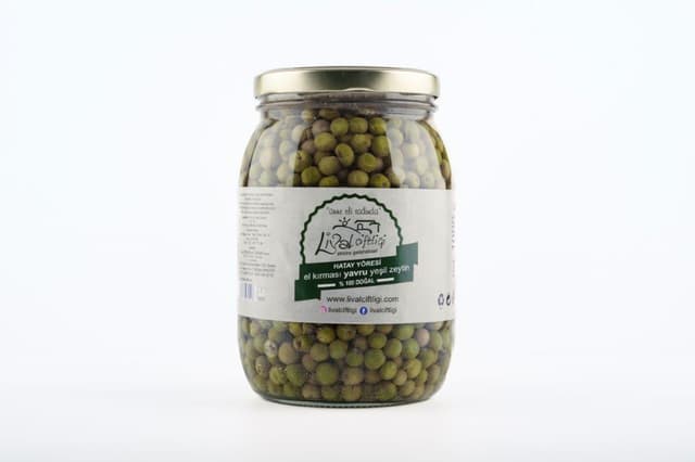 El kırması YAVRU halhali yeşil zeytin net 950g cam kavanoz