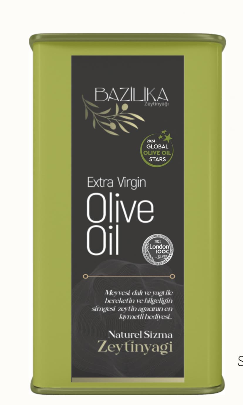 Bazilika Silver Ödüllü Erken Hasat Soğuk Sıkım Natürel Sızma Zeytinyağı 5 Litre resmi