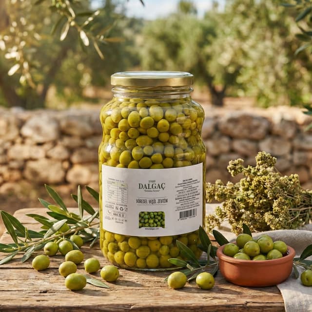 Yöresel Yeşil Zeytin 1500 Gr