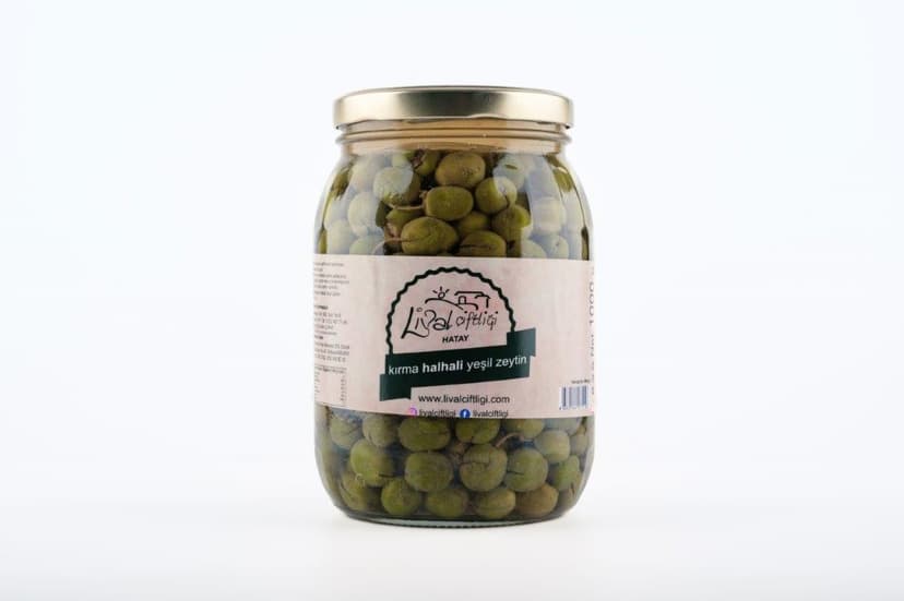 El kırması topak halhali zeytin net 950 gr cam kavanoz resmi