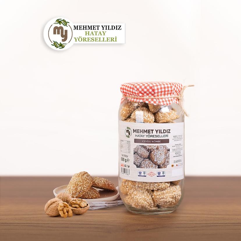 CEVİZLİ KÖMBE 500 GR CAM resmi