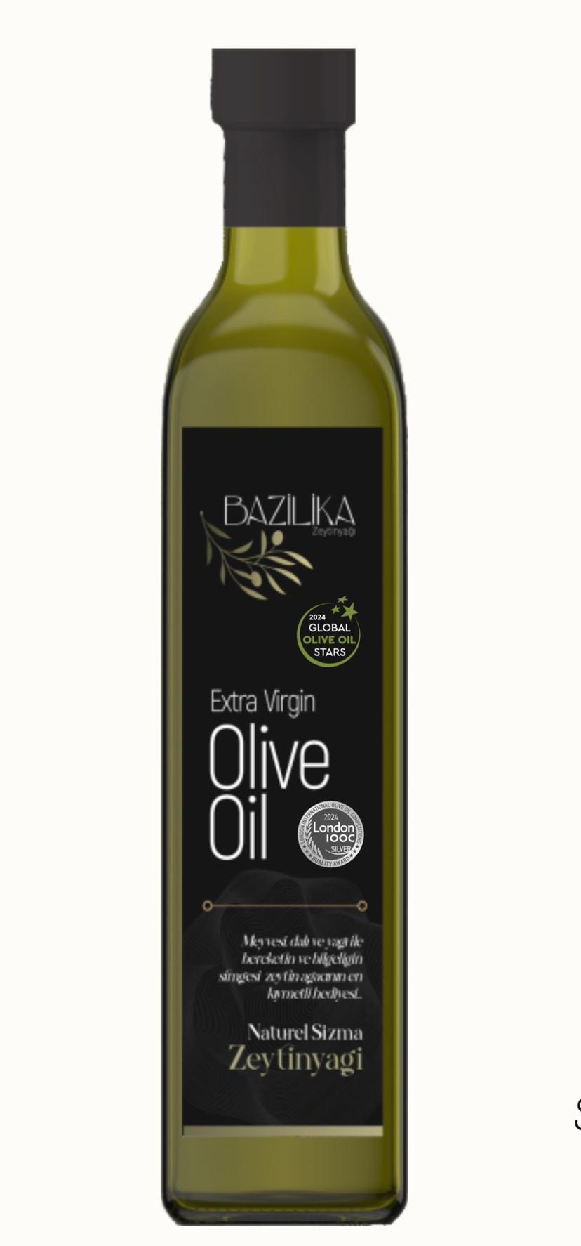 Bazilika Silver Ödüllü Erken Hasat Soğuk Sıkım Natürel Sızma Zeytinyağı 750 Ml resmi