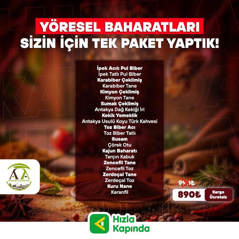 YÖRESEL BAHARATLAR PAKETİ resmi