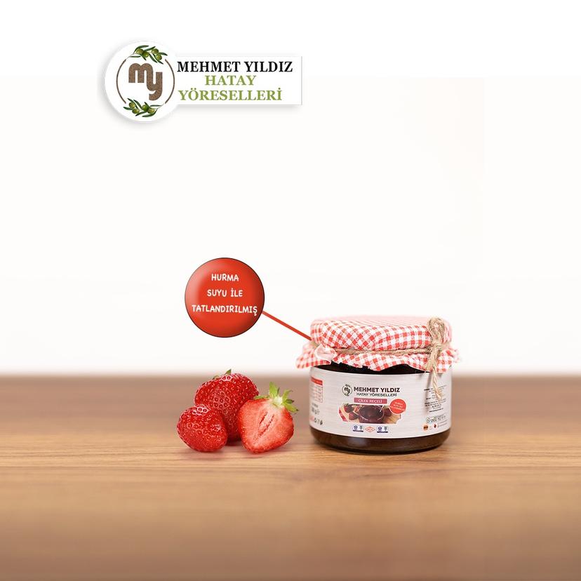 ÇİLEK REÇELİ 390 GR (ŞEKERSİZ) resmi