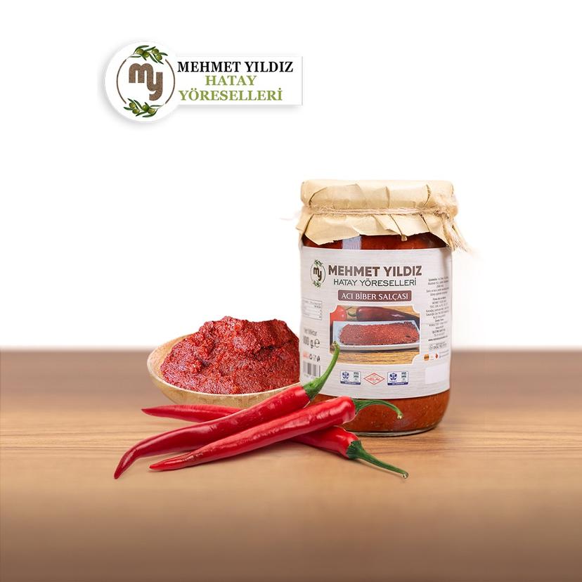ACI BİBER SALÇASI 800 GR CAM resmi