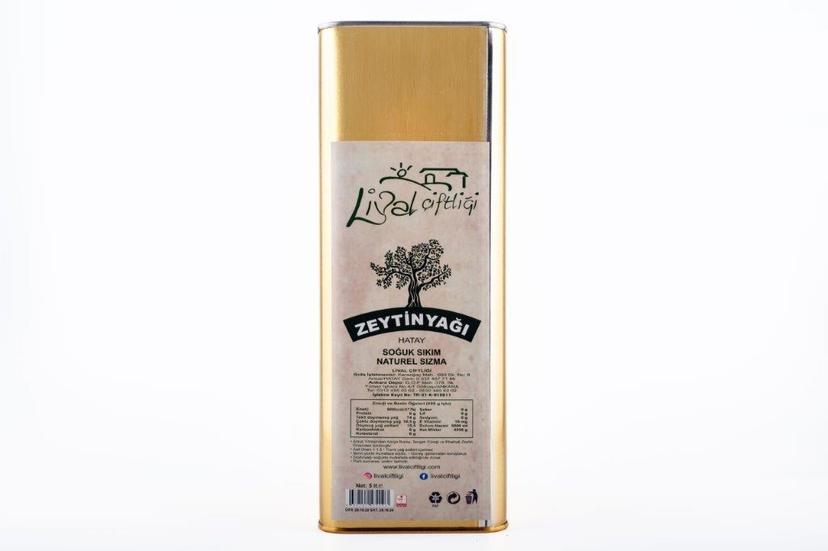Ilık sıkım (40-45 derece) naturel birinci Zeytinyağı (5 LT teneke) resmi