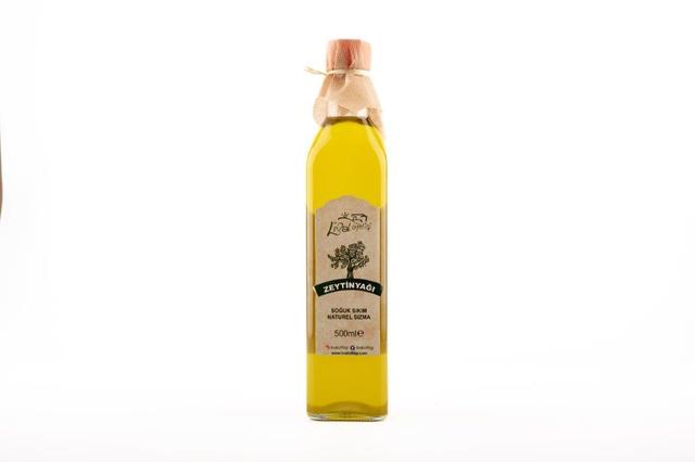 Ilık sıkım (40-45 derece) naturel birinci Zeytinyağı 500ml cam şişe