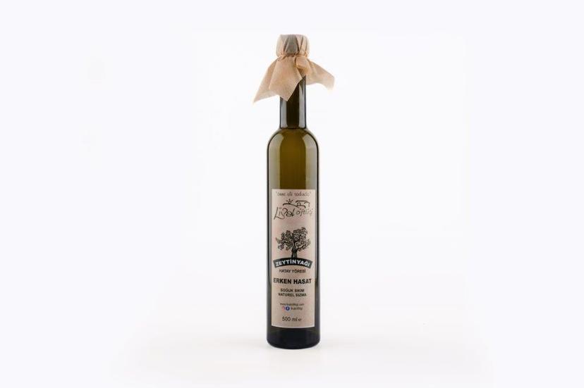 Erken Hasat Soğuk Sıkım naturel sızma zeytinyağı 500 ml cam şişe resmi