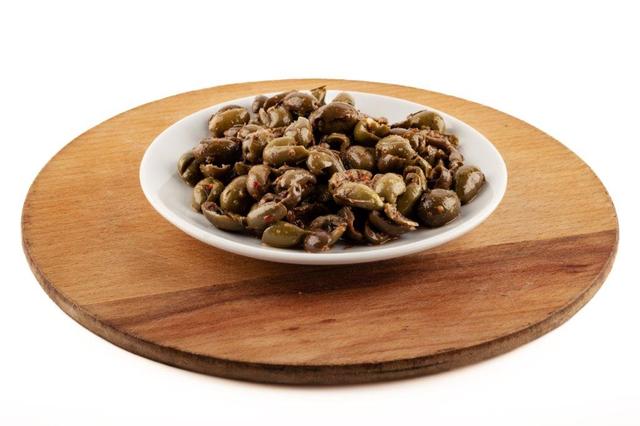 Soslu Yeşil Zeytin Kavurması 350 gr cam kavanoz